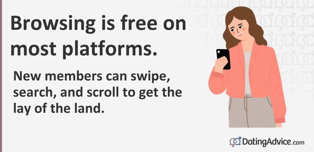 Browsing is free on most platforms.