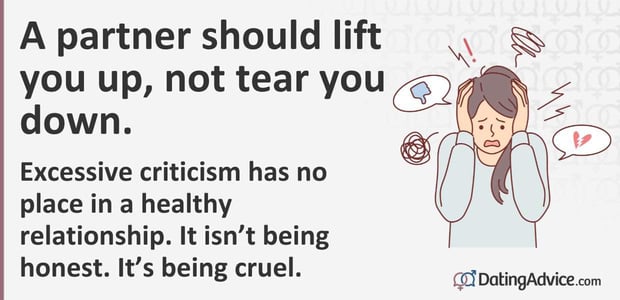 A partner should lift you up, not tear you down. A partner should lift you up, not tear you down.