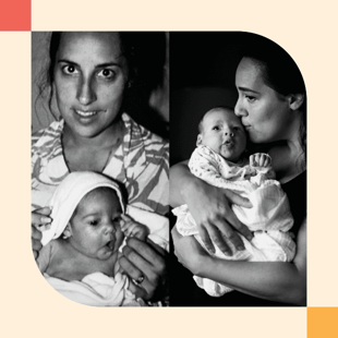 FamilySearch black and white photo of mom and baby