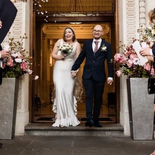 Eimear and her husband on their wedding day Eimear and her husband on their wedding day