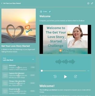Kindling Dating app page