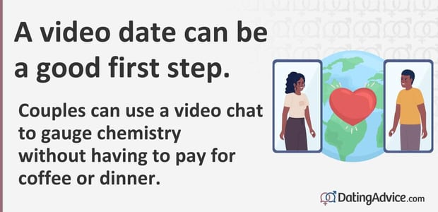 A video date can be a good first step. A video date can be a good first step.