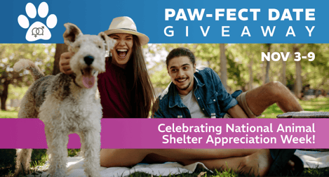 National Animal Shelter Week Paw Fect Date Giveaway