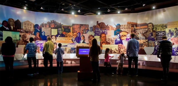 People at the African American Museum in Philadelphia