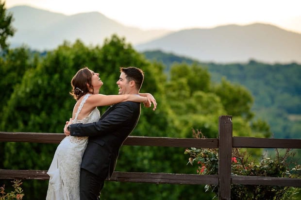 Michael Freas Photography bride and groom laughing and hugging