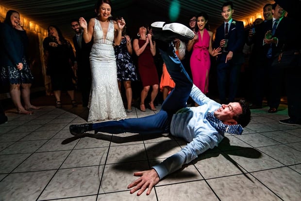 Michael Freas Photography wedding guest dancing on floor