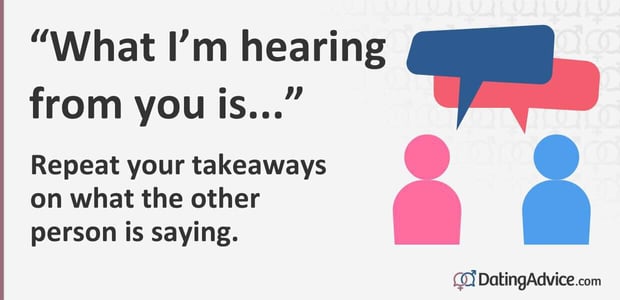 Repeat your takeaways on what the other person is saying.