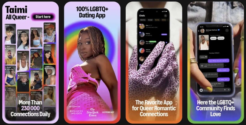 Taimi app screenshots Taimi app screenshots