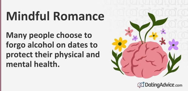 Many people choose to forgo alcohol on dates to protect their physical and mental health.