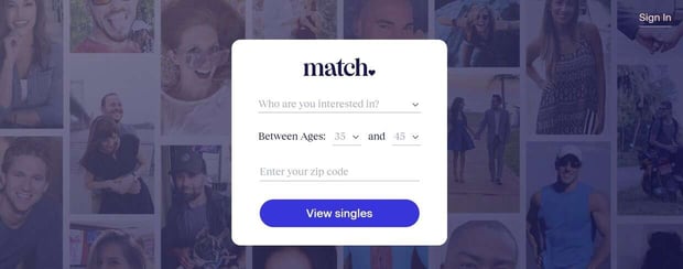 Match homepage Match homepage