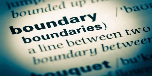 Definition of boundaries in a dictionary page