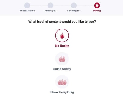 Fling.com nudity filter settings