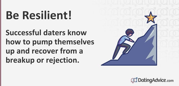 Successful daters know how to pump themselves up and recover from a breakup or rejection. Successful daters know how to pump themselves up and recover from a breakup or rejection.