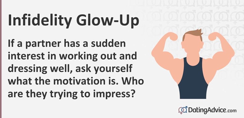 If a partner has a sudden interest in working out and dressing well, ask yourself what the motivation is. Who are they trying to impress? If a partner has a sudden interest in working out and dressing well, ask yourself what the motivation is. Who are they trying to impress?