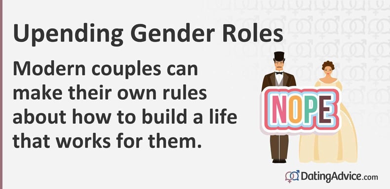 Modern couples can make their own rules about how to build a life that works for them. Modern couples can make their own rules about how to build a life that works for them.
