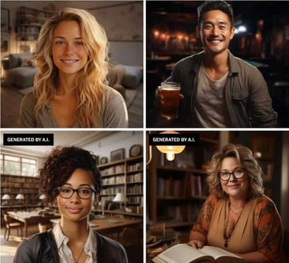 AI headshots of four people AI headshots of four people