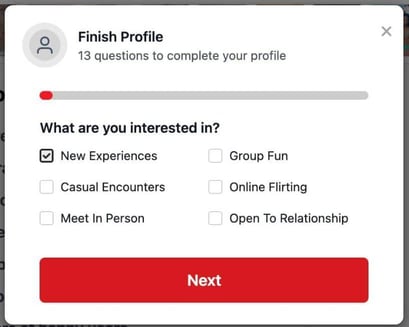 Finish profile: 13 questions to complete your profile