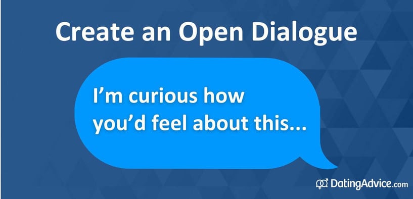 Create an open dialogue. Create an open dialogue.