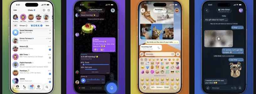 Telegram app screenshots
