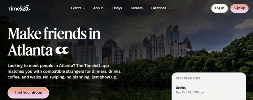 Timeleft homepage Timeleft homepage