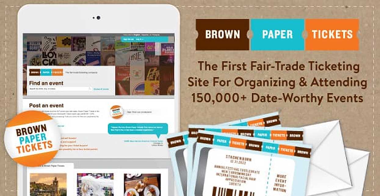 Brown Paper Tickets The First FairTrade Ticketing Site For Organizing