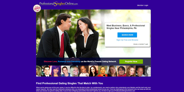 online dating website for professionals