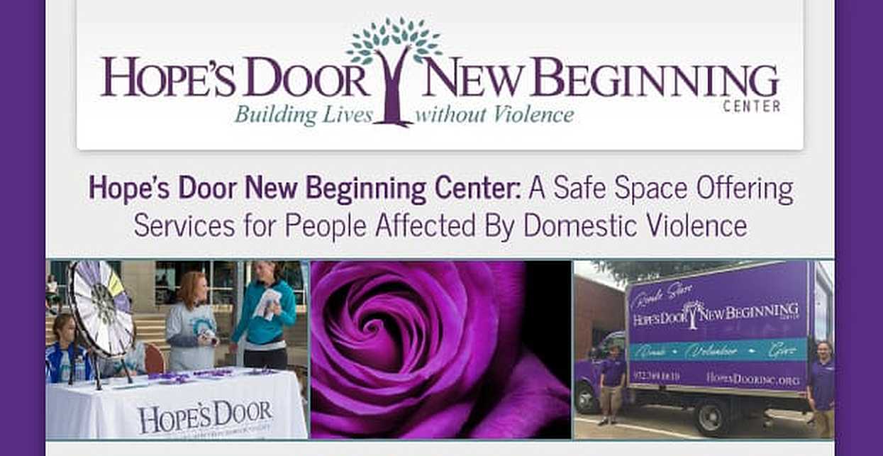Hope’s Door New Beginning Center A Safe Space Offering Services for