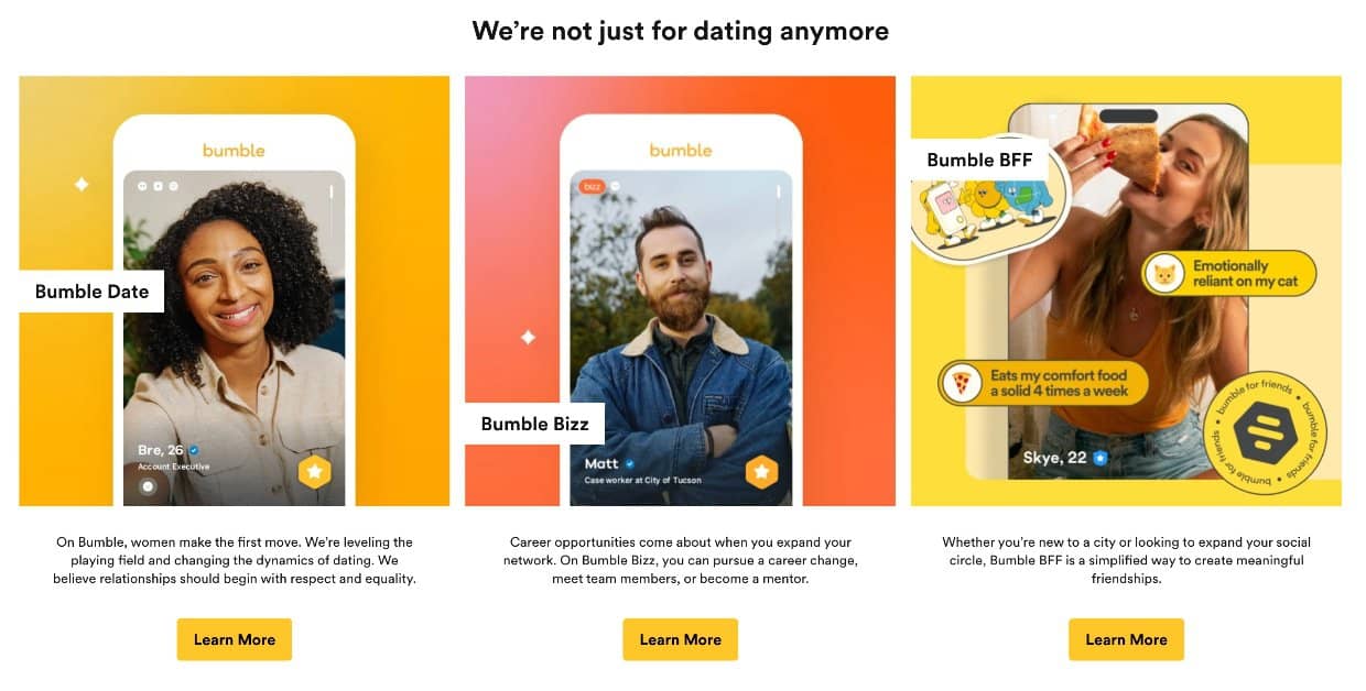Bumble screenshots