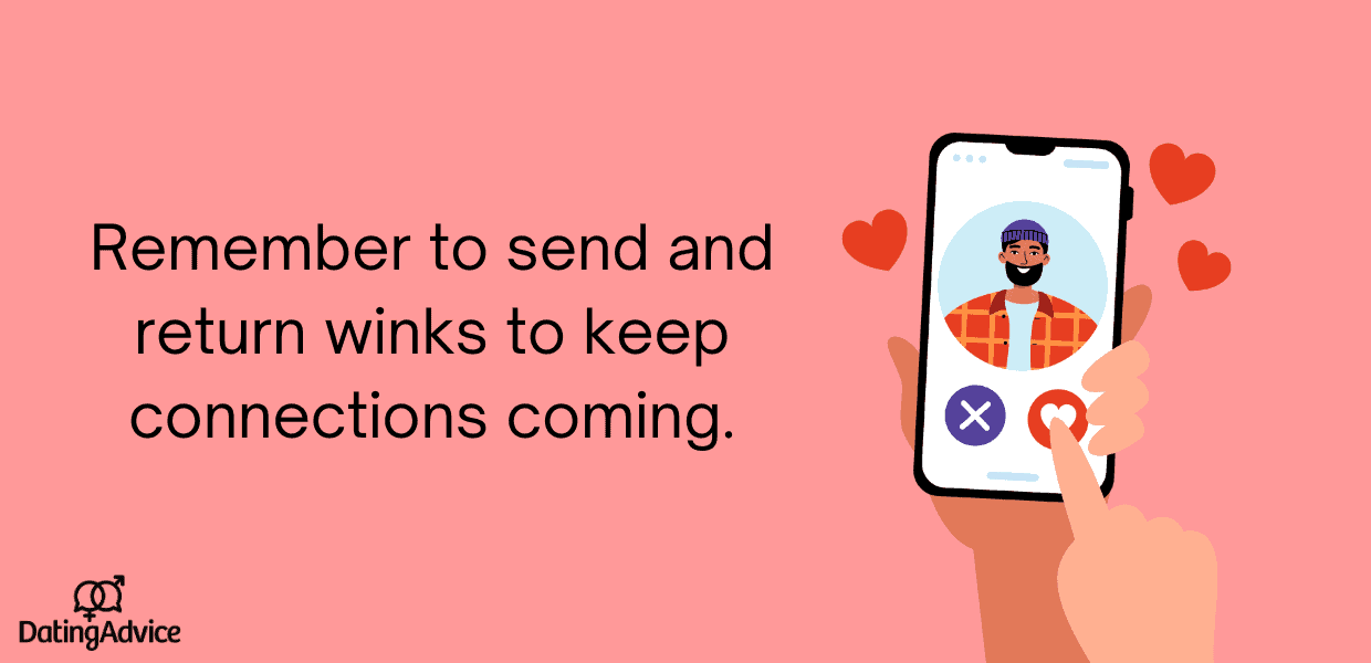 Send and return winks to keep connections coming.