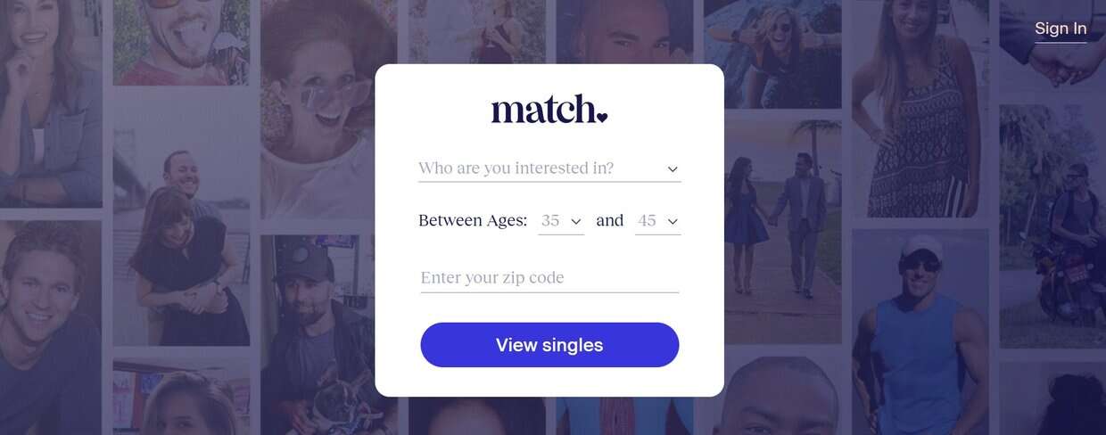 Match homepage